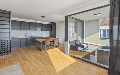 Prodej bytu 3+kk, 72 m², terasa 7 m², sklep 5 m², garážové stání – Mikulov 2288